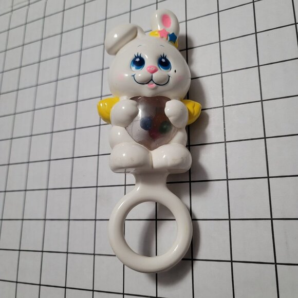 Angel‎ Bunny Baby Rattle Toy, Vintage, 7" - Picture 5 of 9